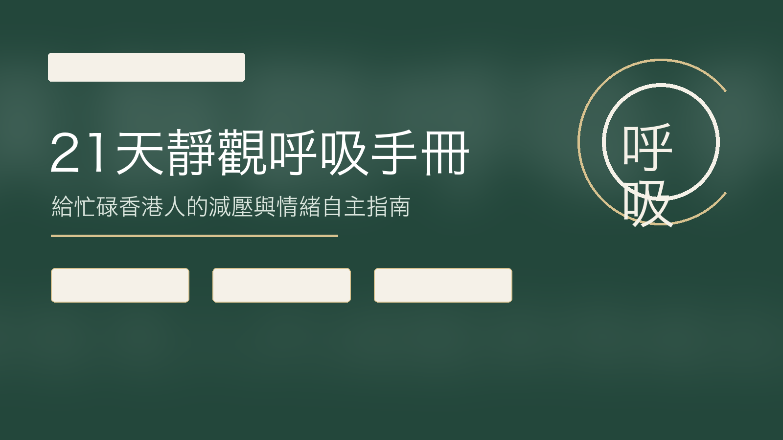 21天靜觀呼吸手冊 thumbnail