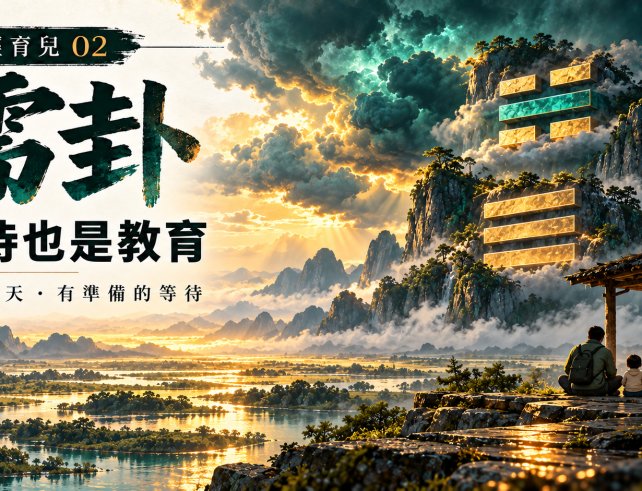 易經育兒需卦：水天需、雲上於天與等待也是教育